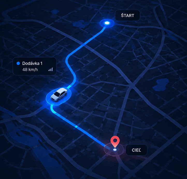 GPS mapa trasy